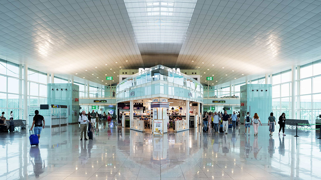 Arriving at El Prat Airport