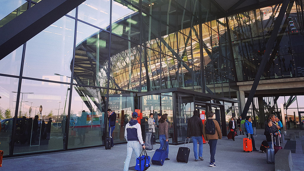 Arriving at Lyon–Saint-Exupéry Airport