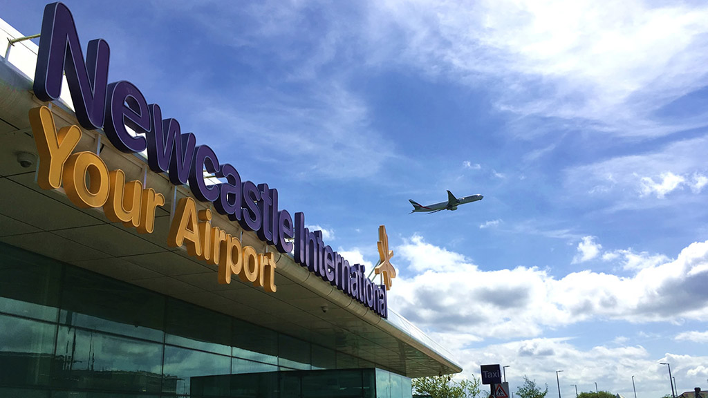 Arriving at Newcastle International Airport