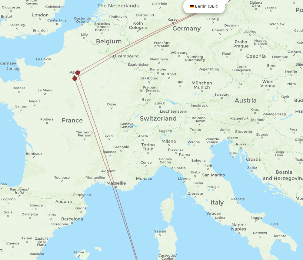 AAE-BER flight routes