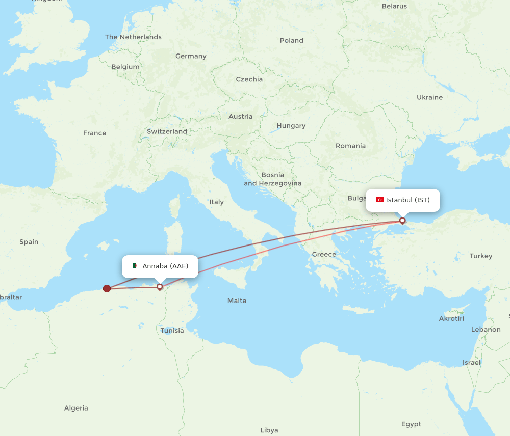 AAE-IST flight routes