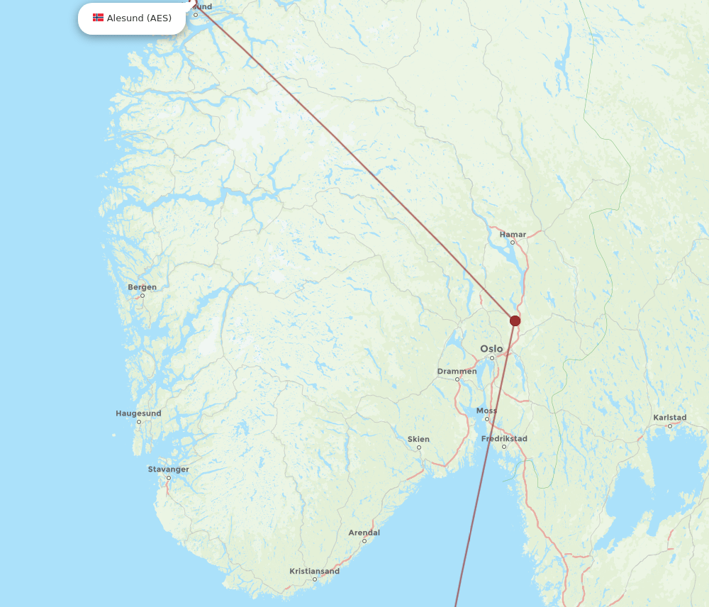 AAL-AES flight routes