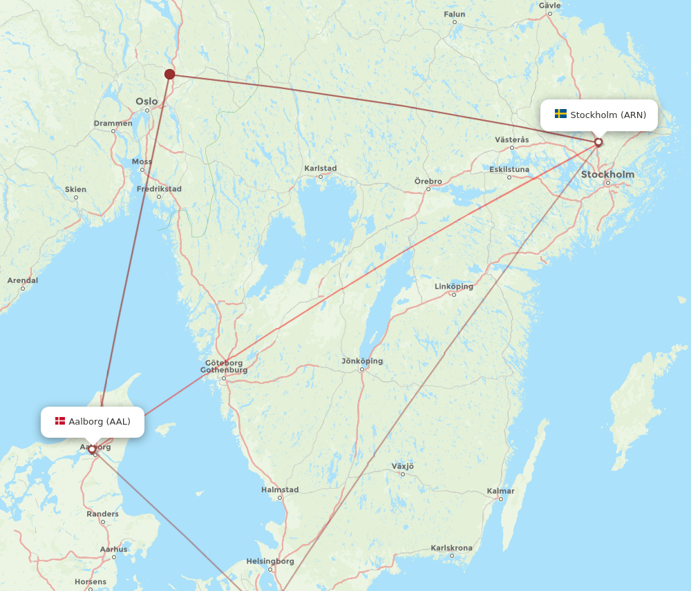 AAL-ARN flight routes
