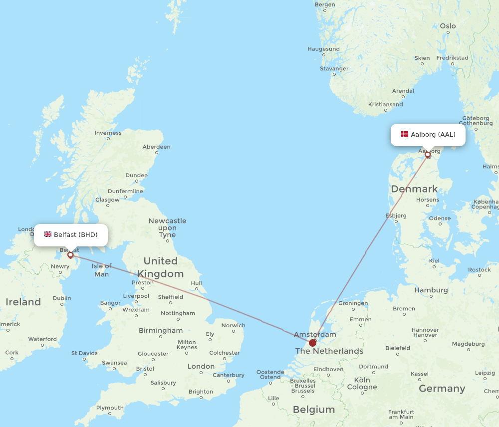 AAL-BHD flight routes