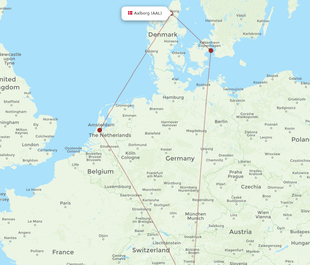 AAL-BLQ flight routes