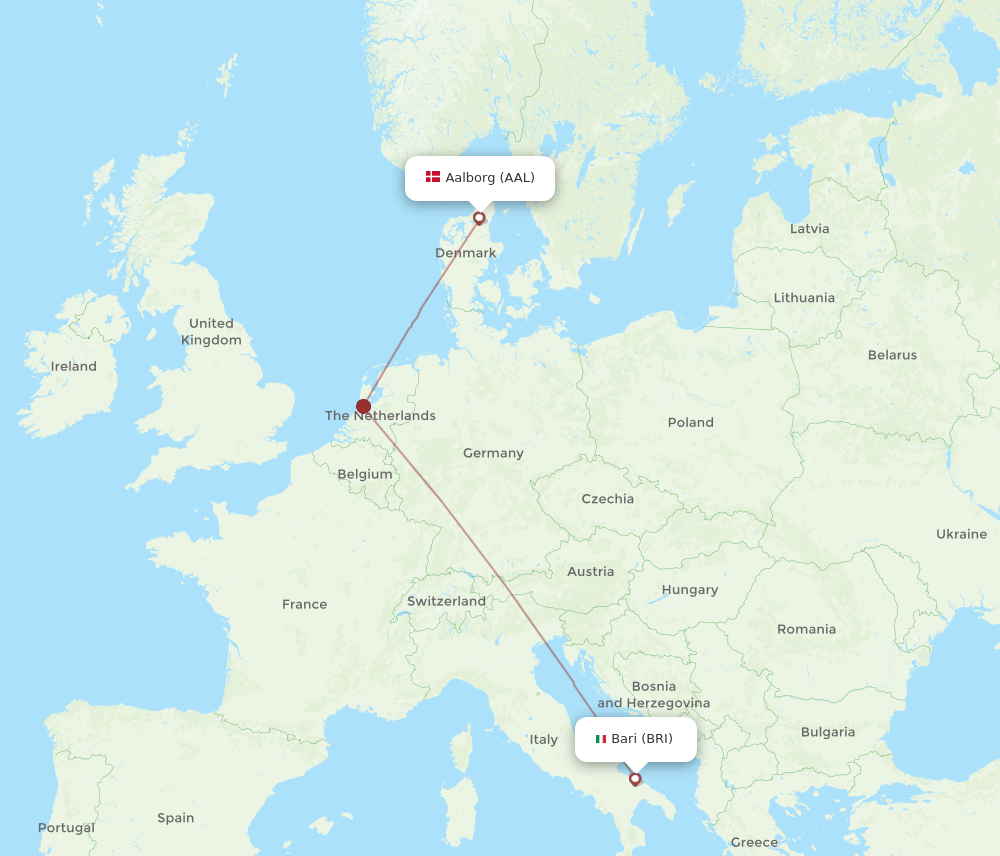 AAL-BRI flight routes