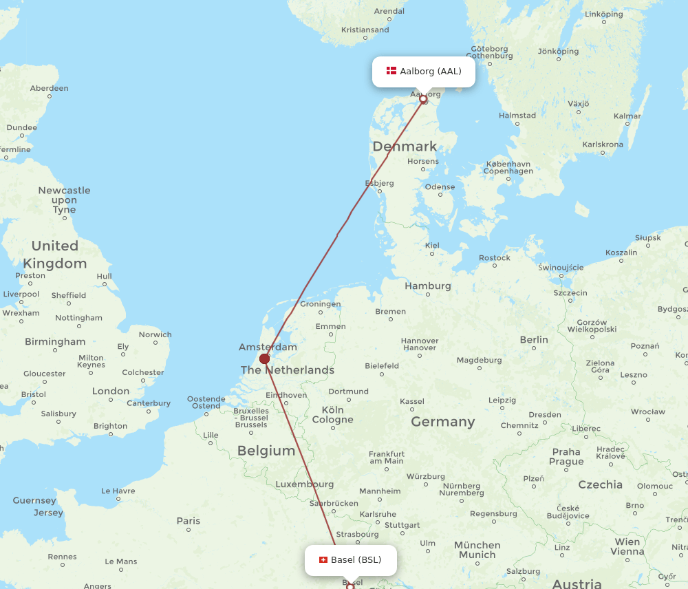 AAL-BSL flight routes