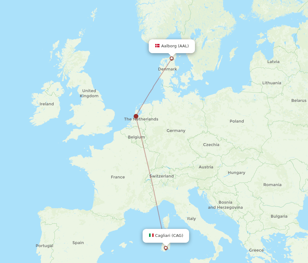 AAL-CAG flight routes