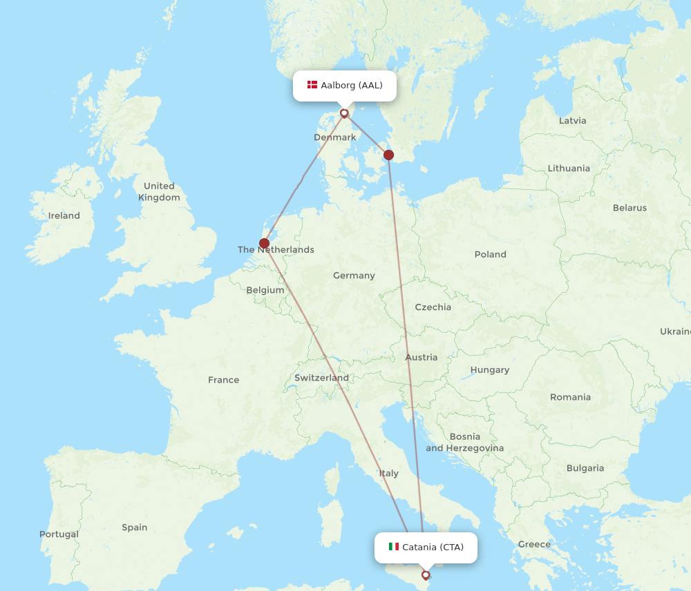 AAL-CTA flight routes