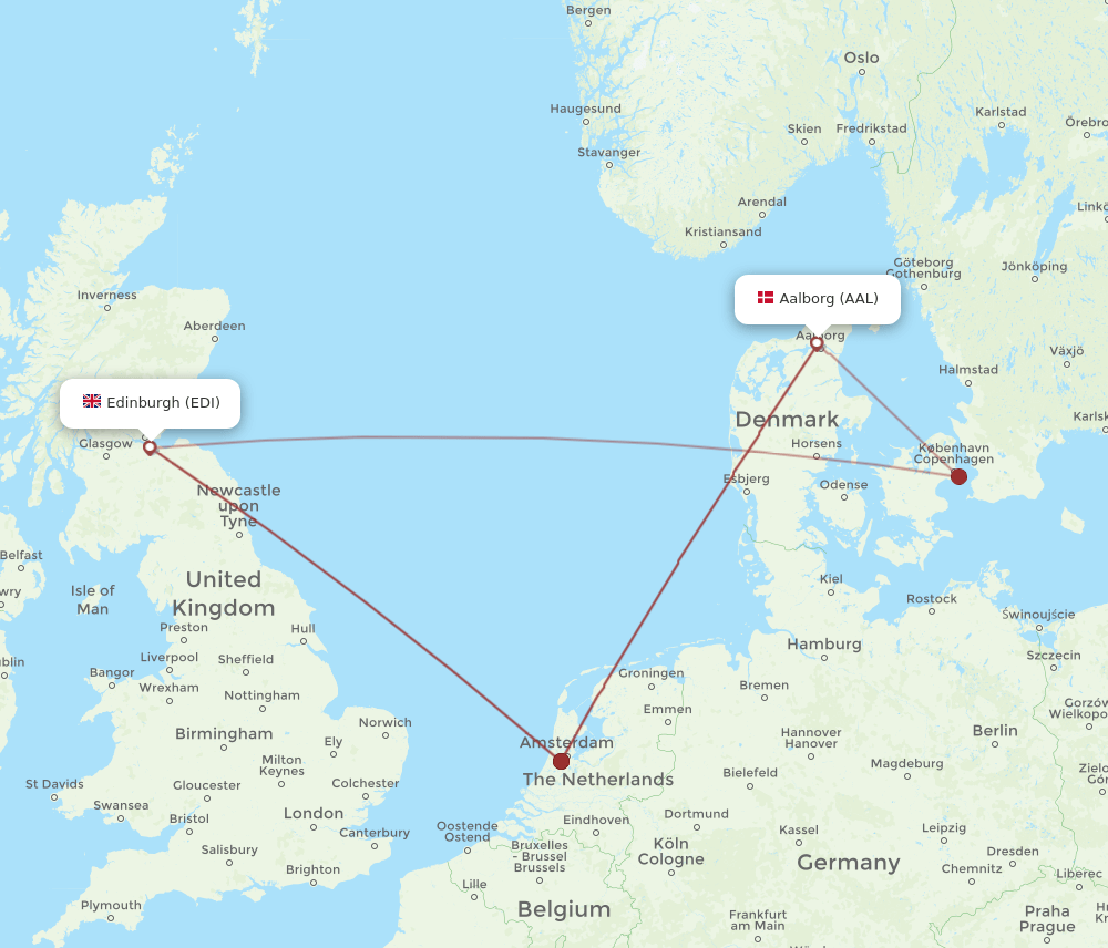 AAL-EDI flight routes
