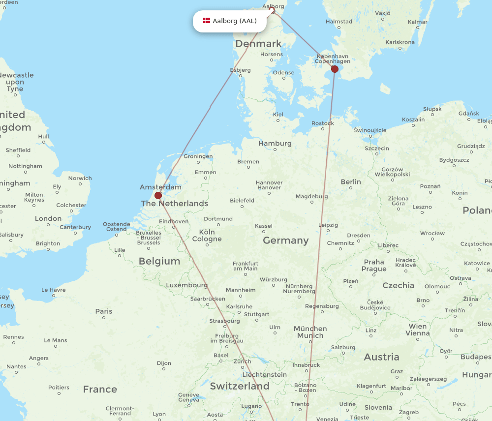 AAL-FLR flight routes