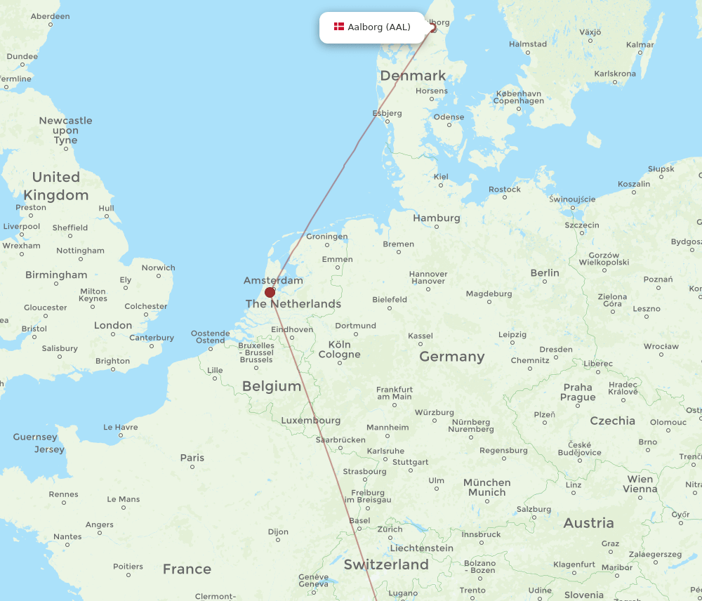 AAL-GOA flight routes