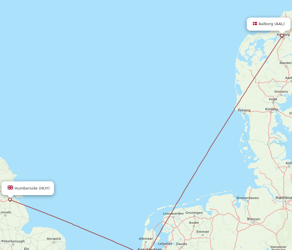 AAL-HUY flight routes