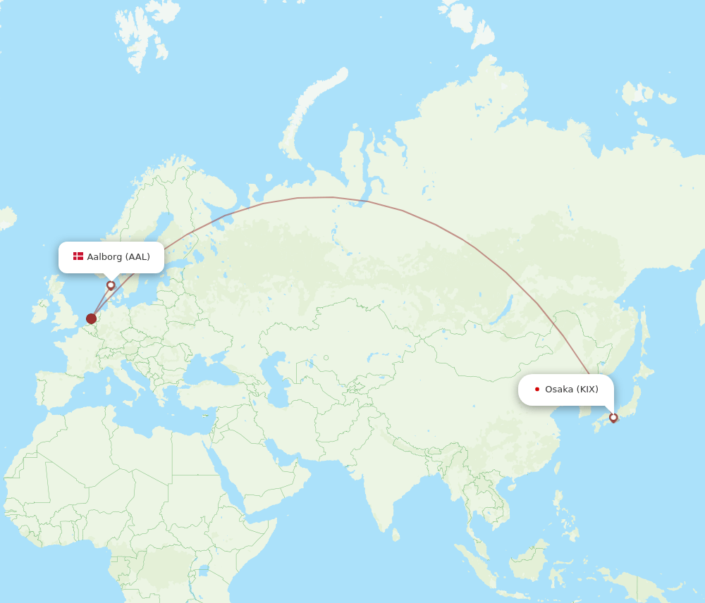 AAL-KIX flight routes