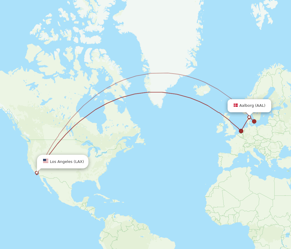 AAL-LAX flight routes