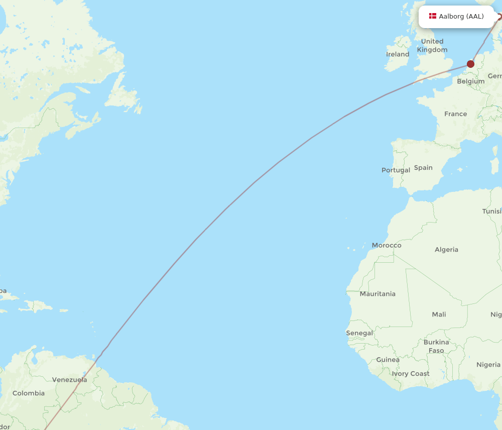 AAL-LIM flight routes