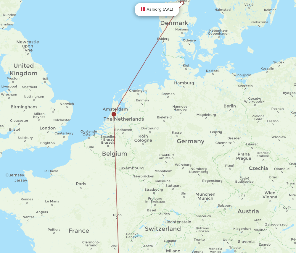 AAL-MRS flight routes