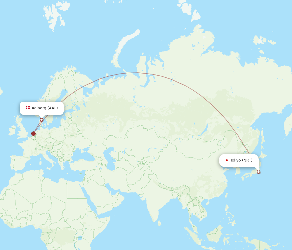 AAL-NRT flight routes
