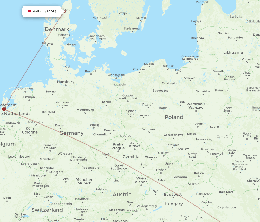 AAL-OTP flight routes
