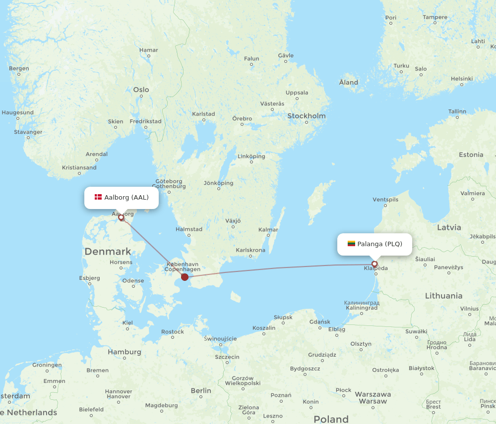 AAL-PLQ flight routes