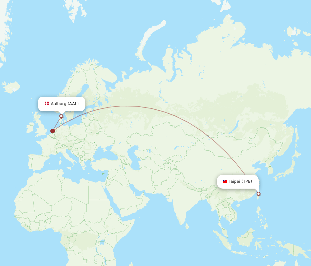 AAL-TPE flight routes