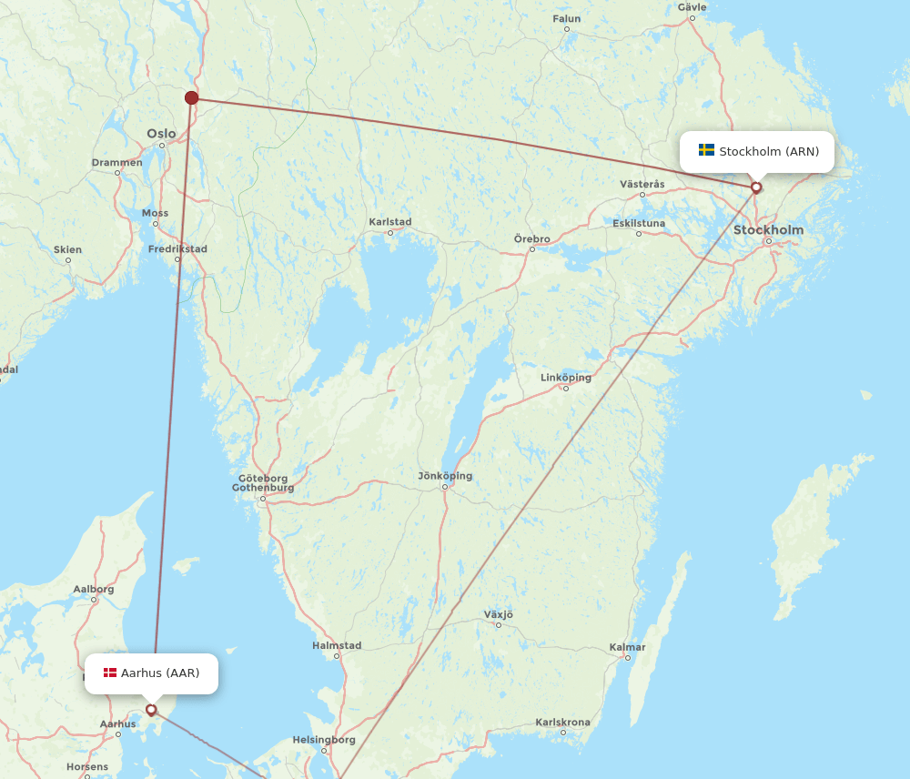 AAR-ARN flight routes