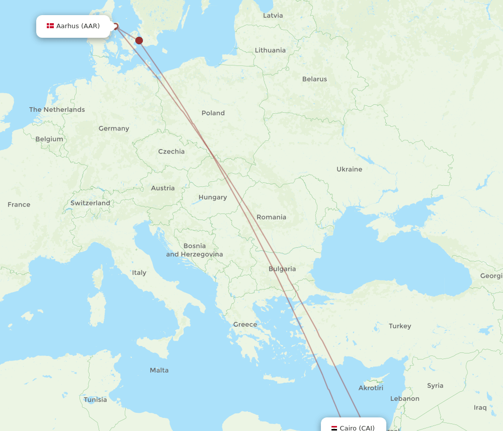 AAR-CAI flight routes