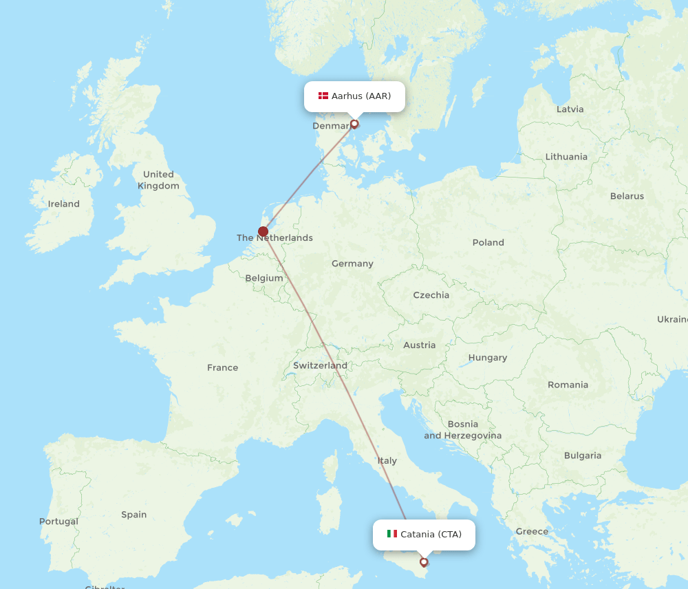 AAR-CTA flight routes