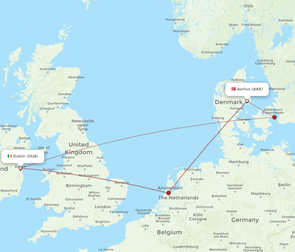 AAR-DUB flight routes