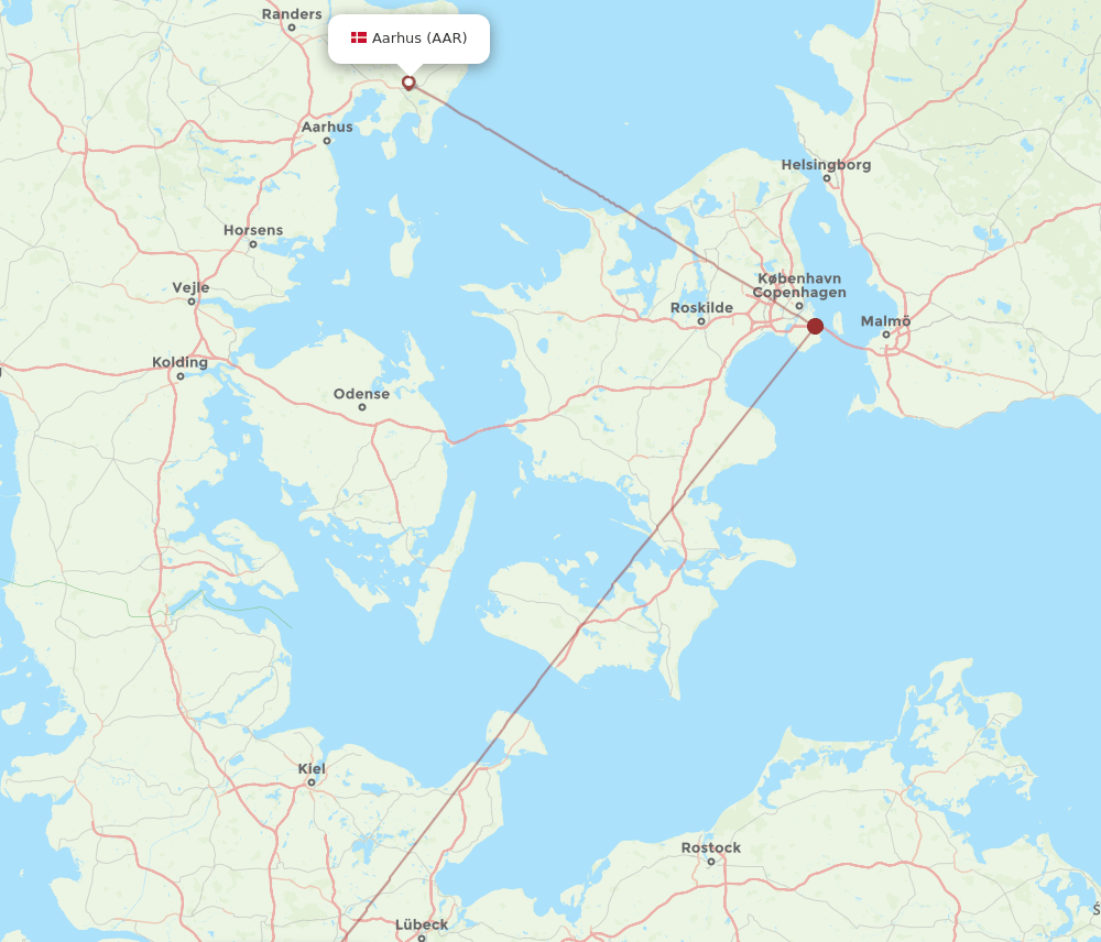 AAR-HAM flight routes