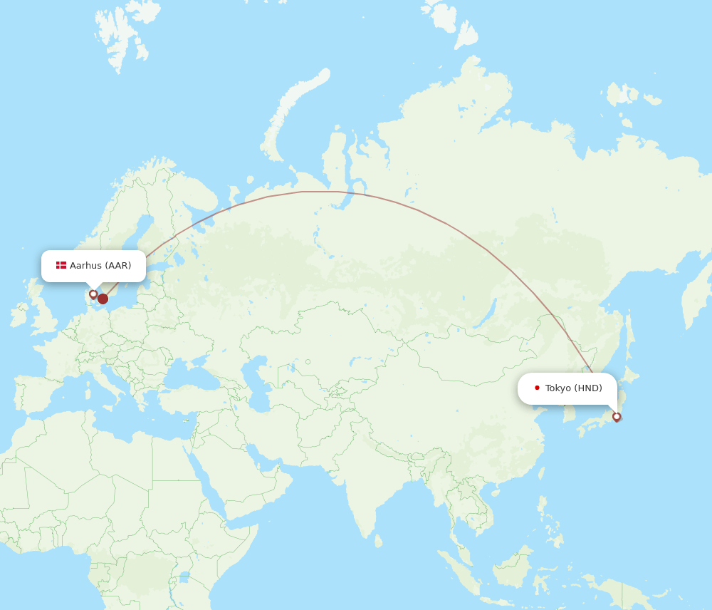 AAR-HND flight routes