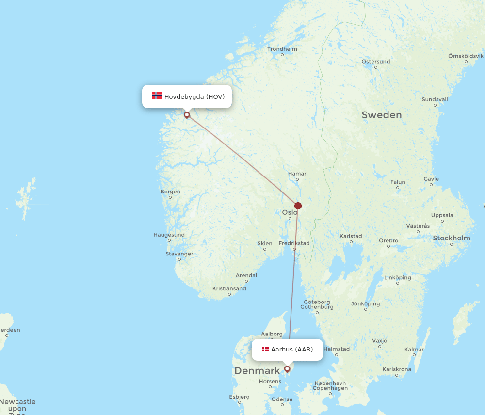 AAR-HOV flight routes