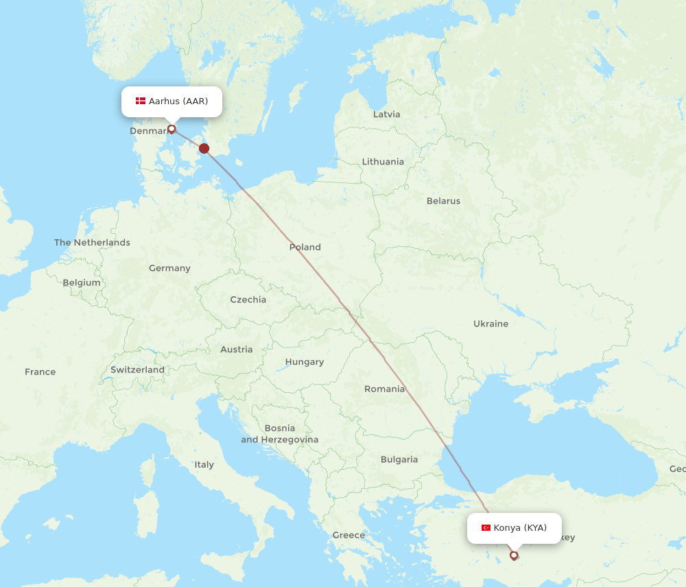AAR-KYA flight routes