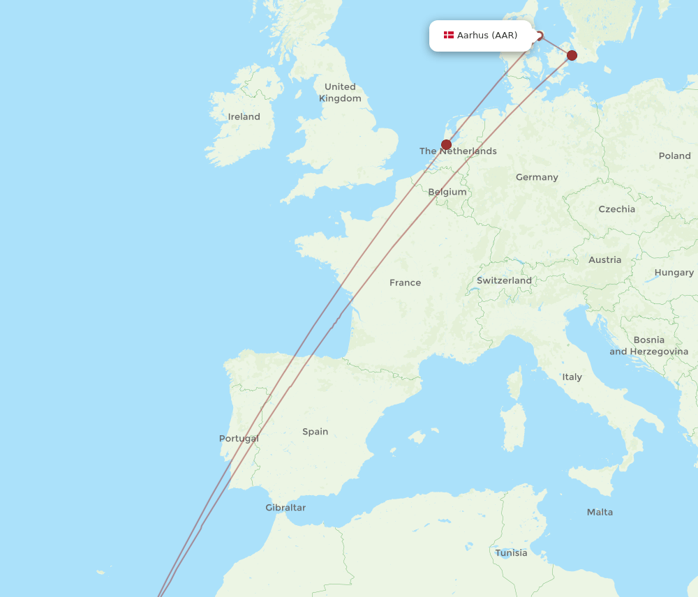 AAR-LPA flight routes