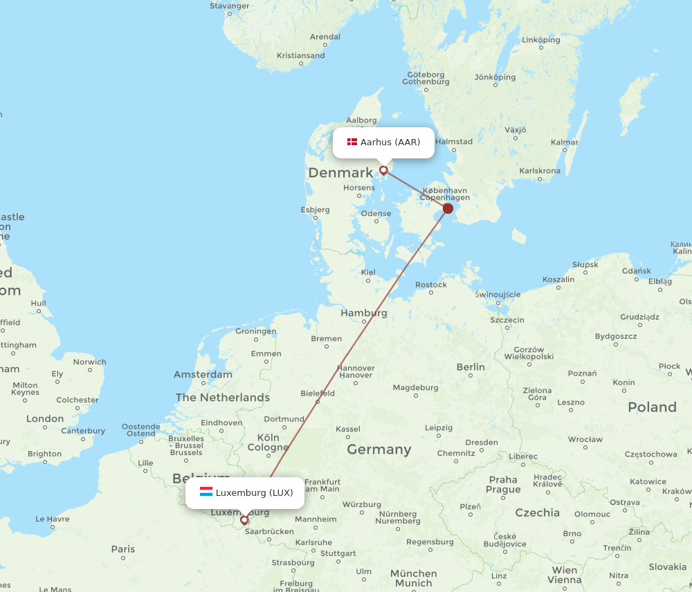 AAR-LUX flight routes