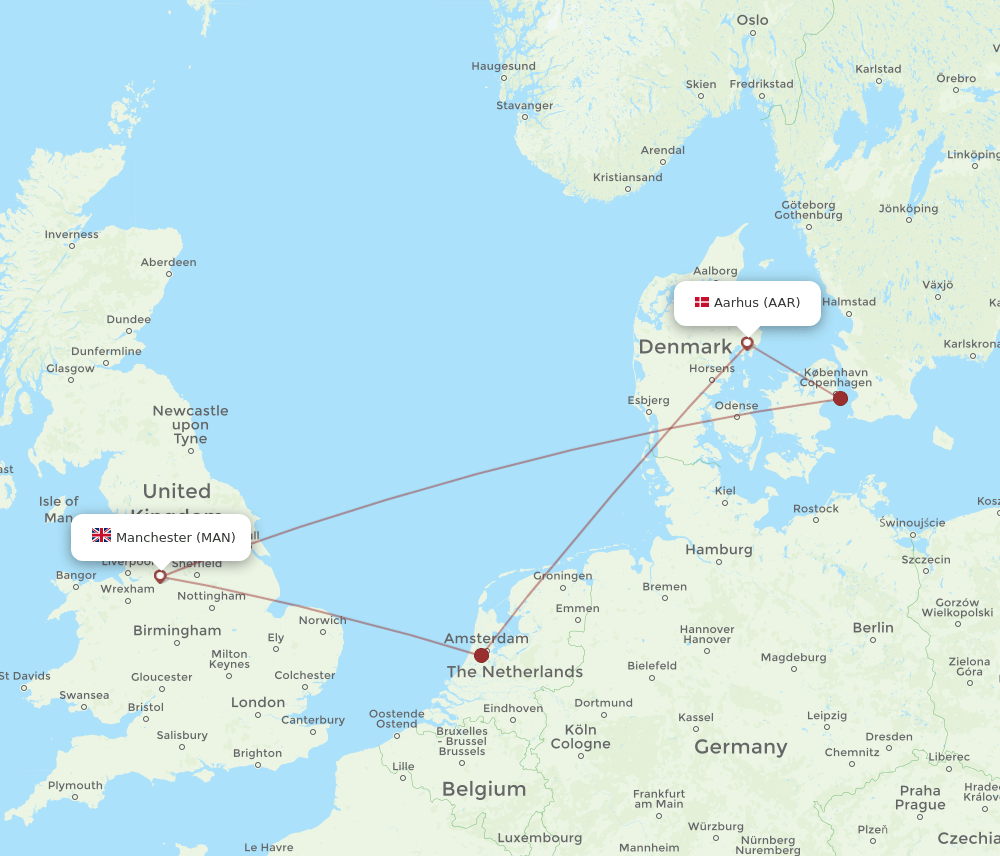 AAR-MAN flight routes