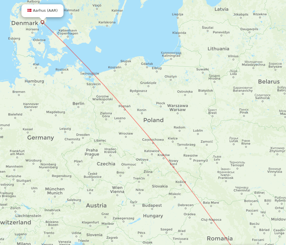 AAR-OTP flight routes