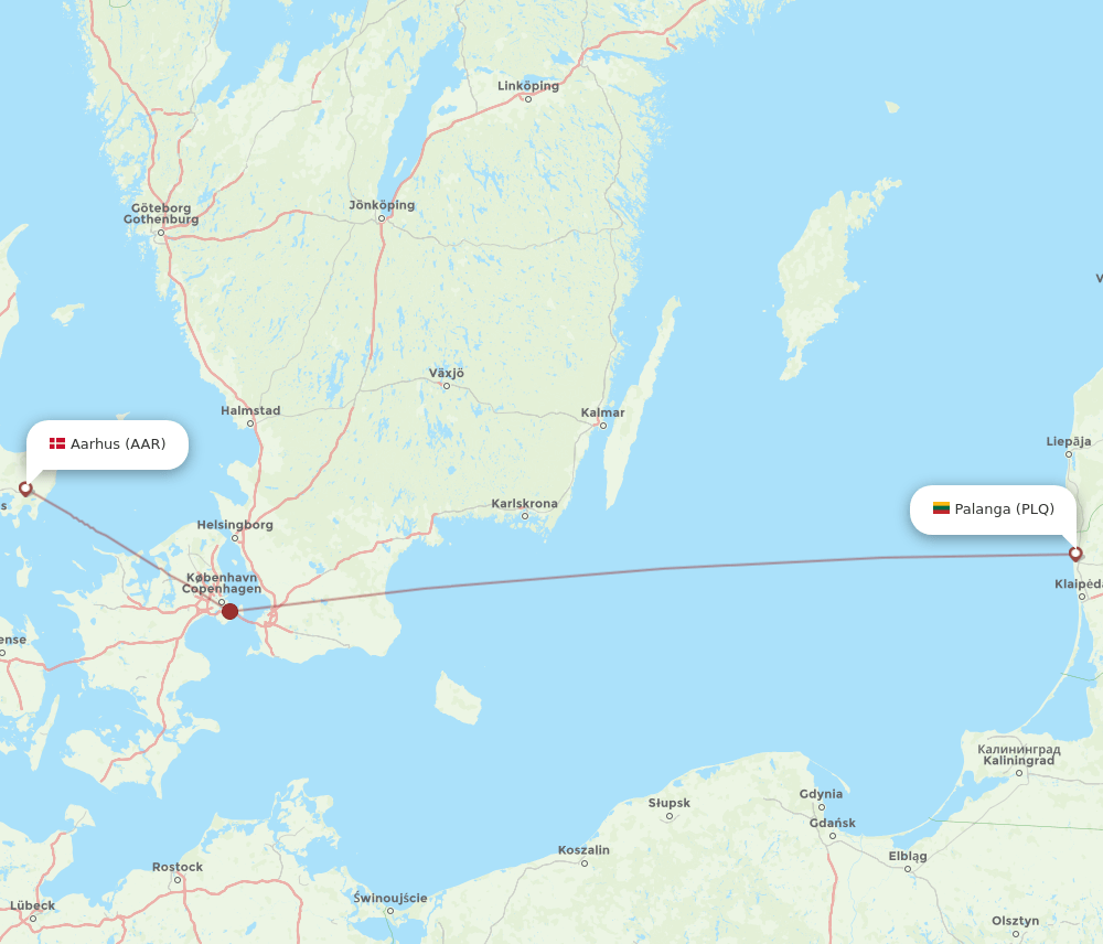 AAR to PLQ flights and routes map