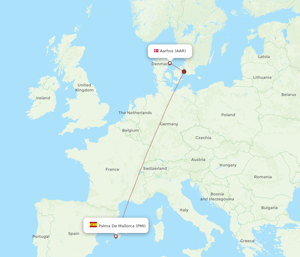 AAR-PMI flight routes