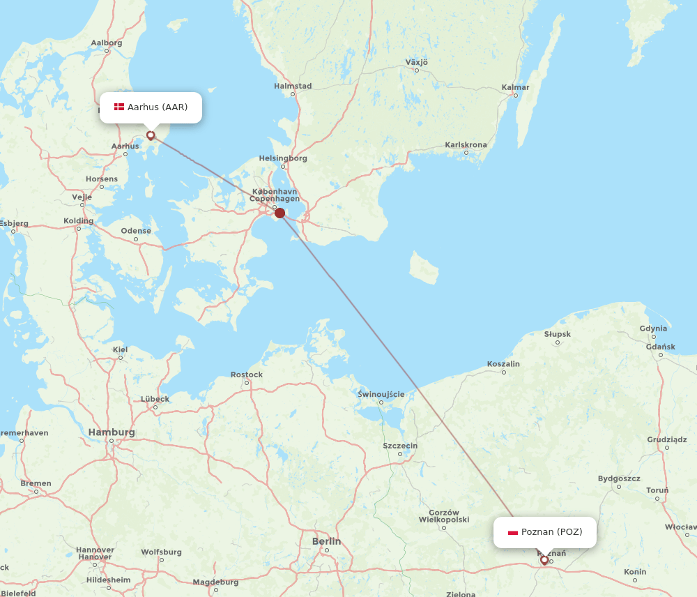 AAR-POZ flight routes