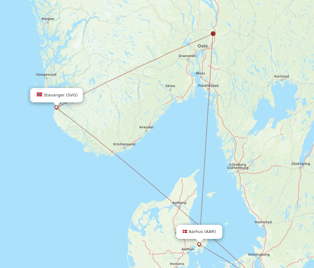 AAR-SVG flight routes