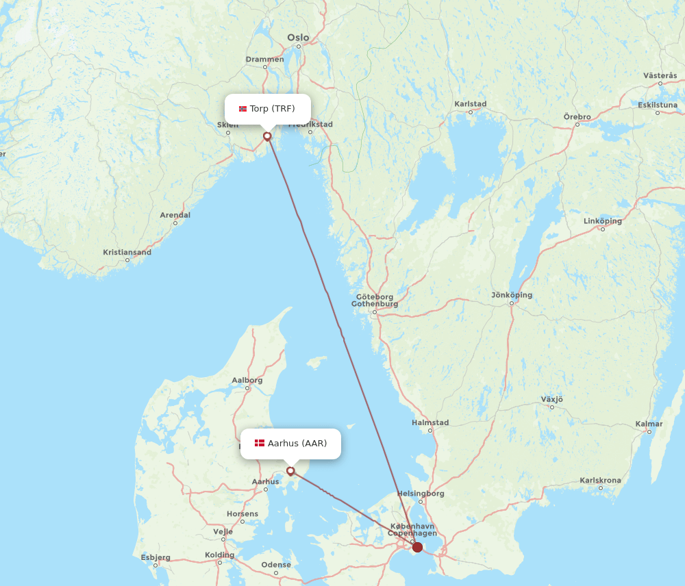 AAR-TRF flight routes
