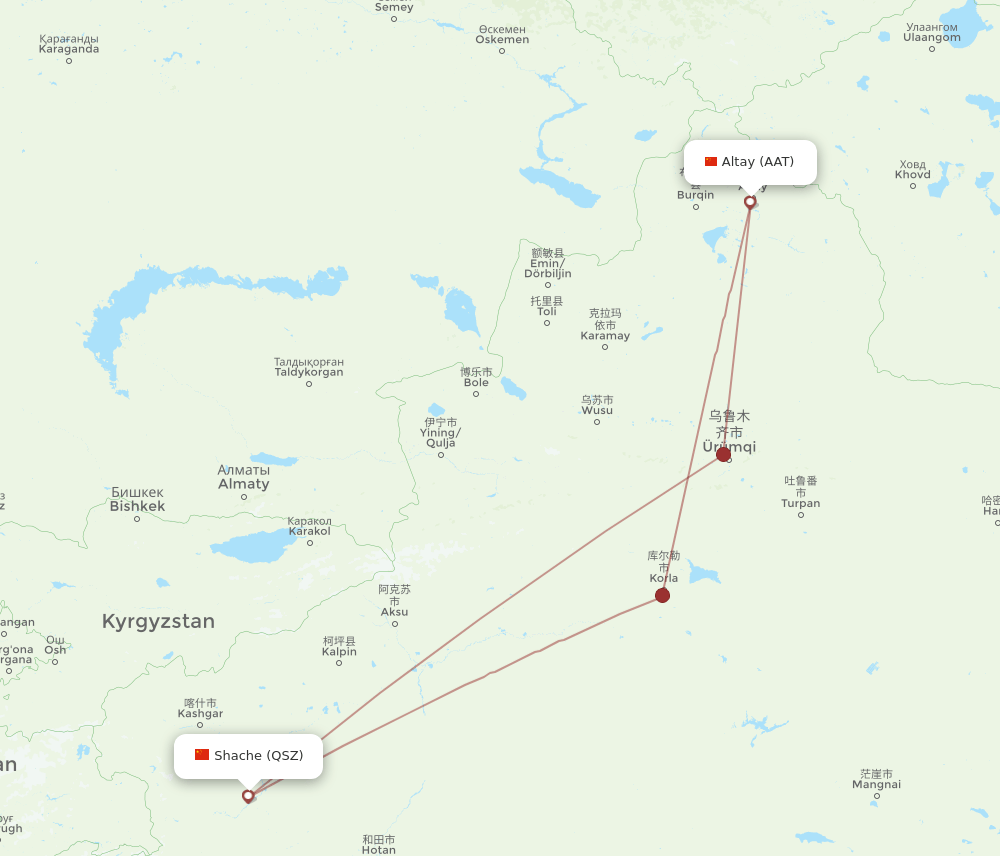 AAT-QSZ flight routes