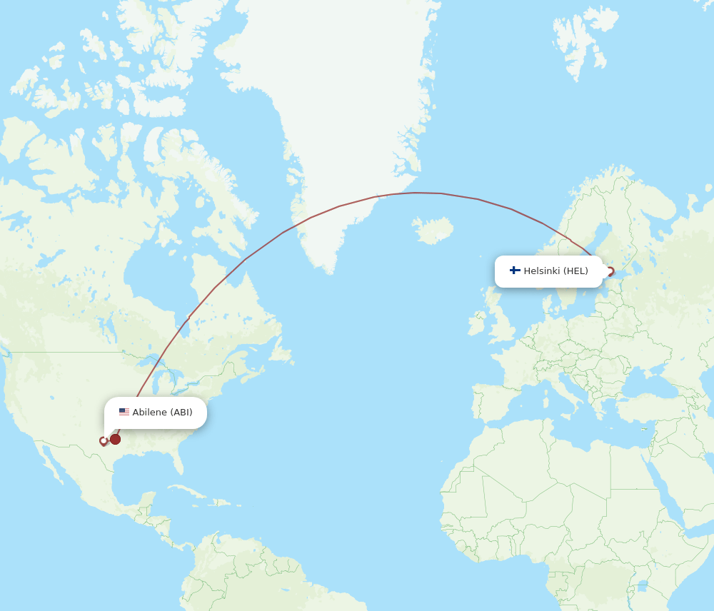 ABI-HEL flight routes