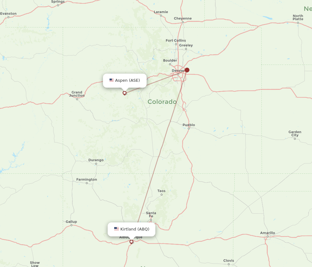 ABQ-ASE flight routes