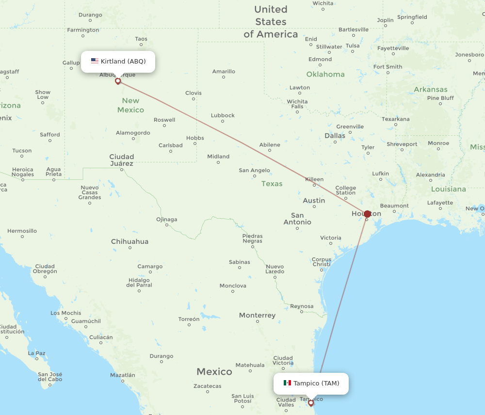 ABQ-TAM flight routes
