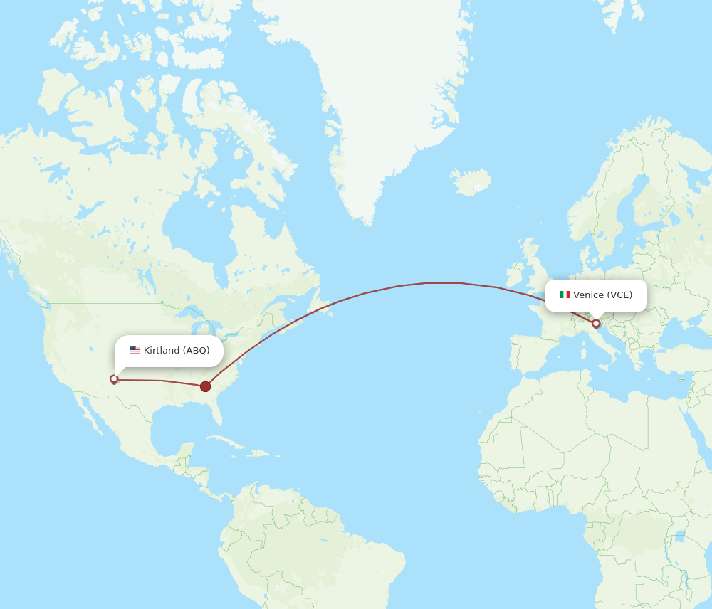ABQ-VCE flight routes