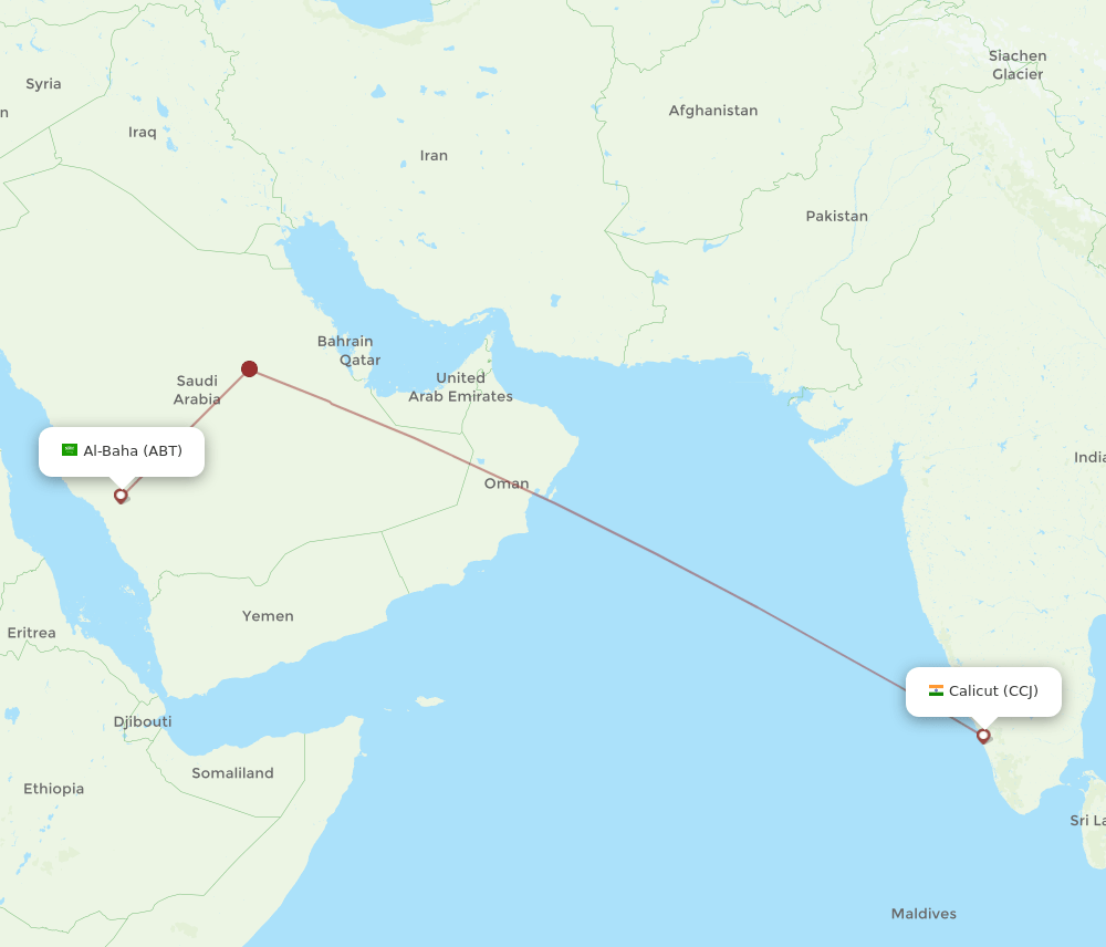ABT-CCJ flight routes