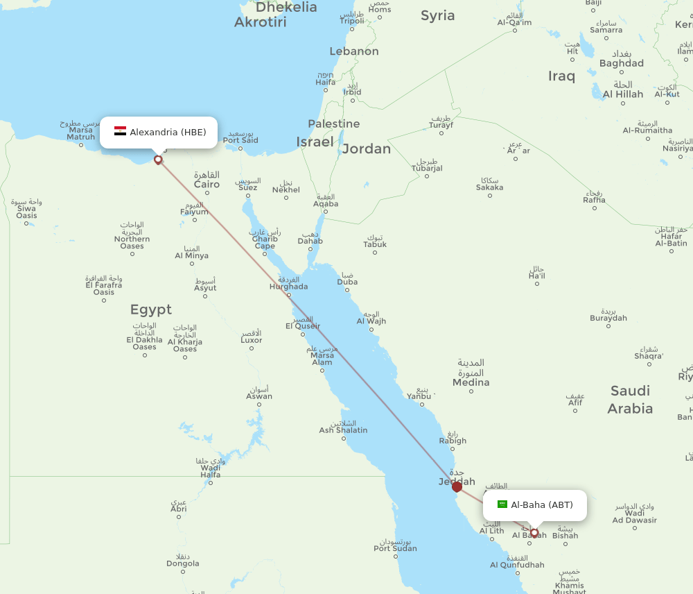 ABT-HBE flight routes