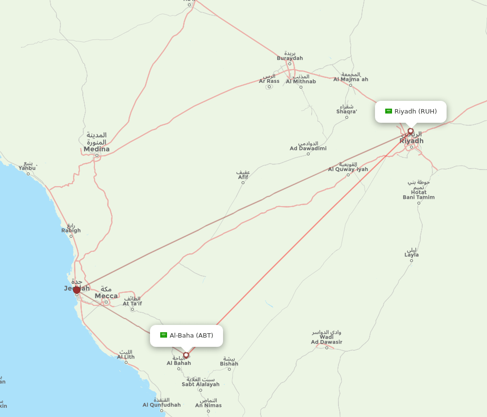 ABT-RUH flight routes